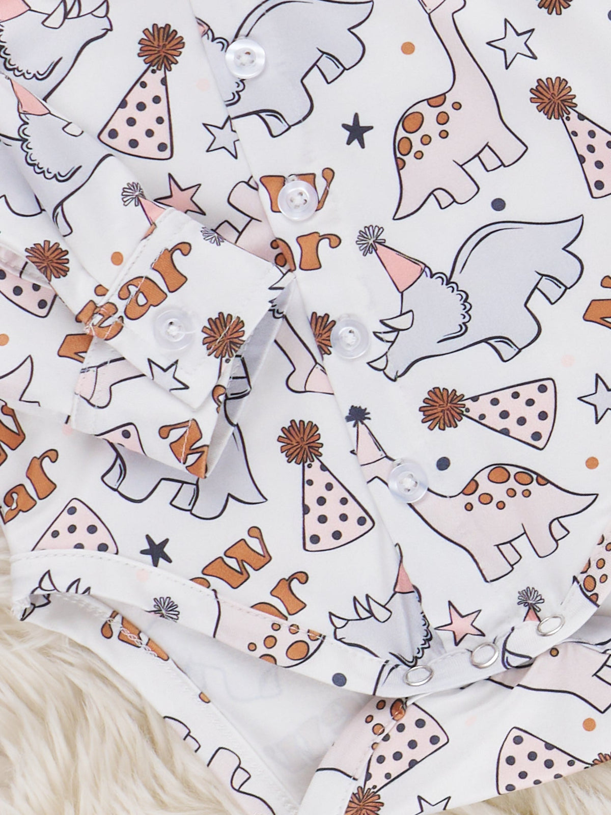 Dino New Year Bubble Romper - Marie Nicole Clothing