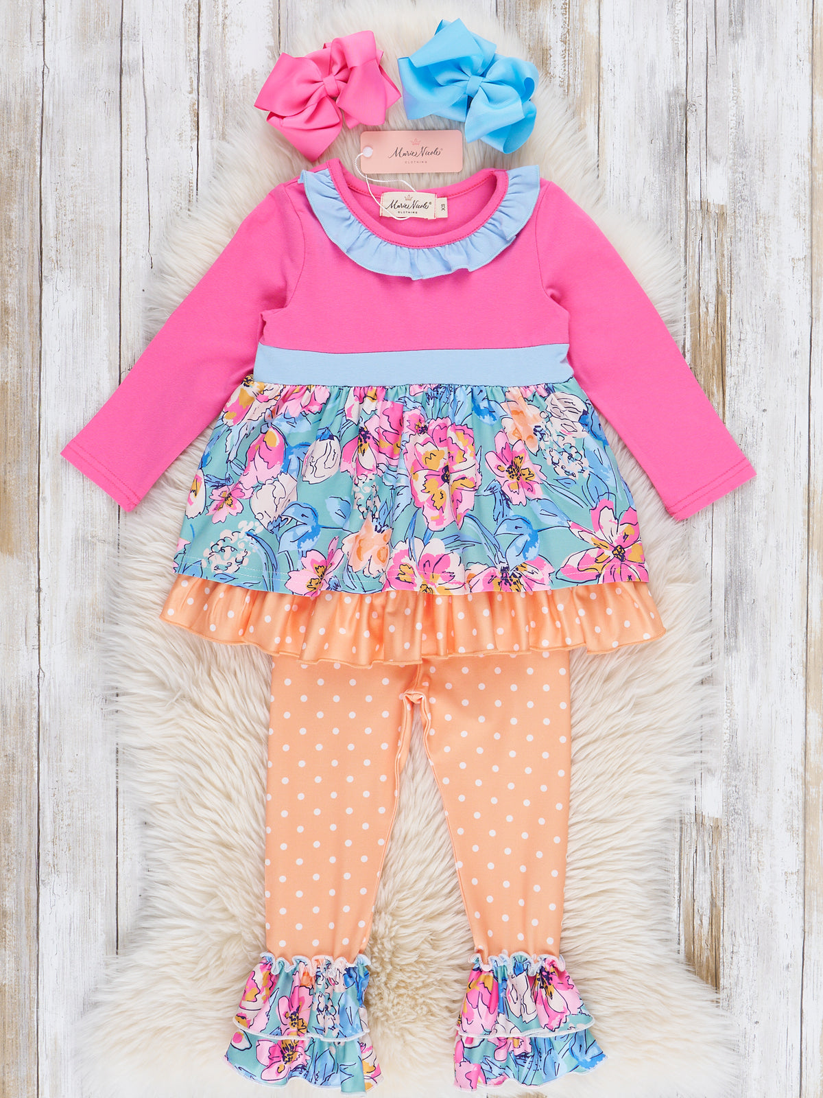 Floral Daydream Ruffle Outfit - Marie Nicole Clothing