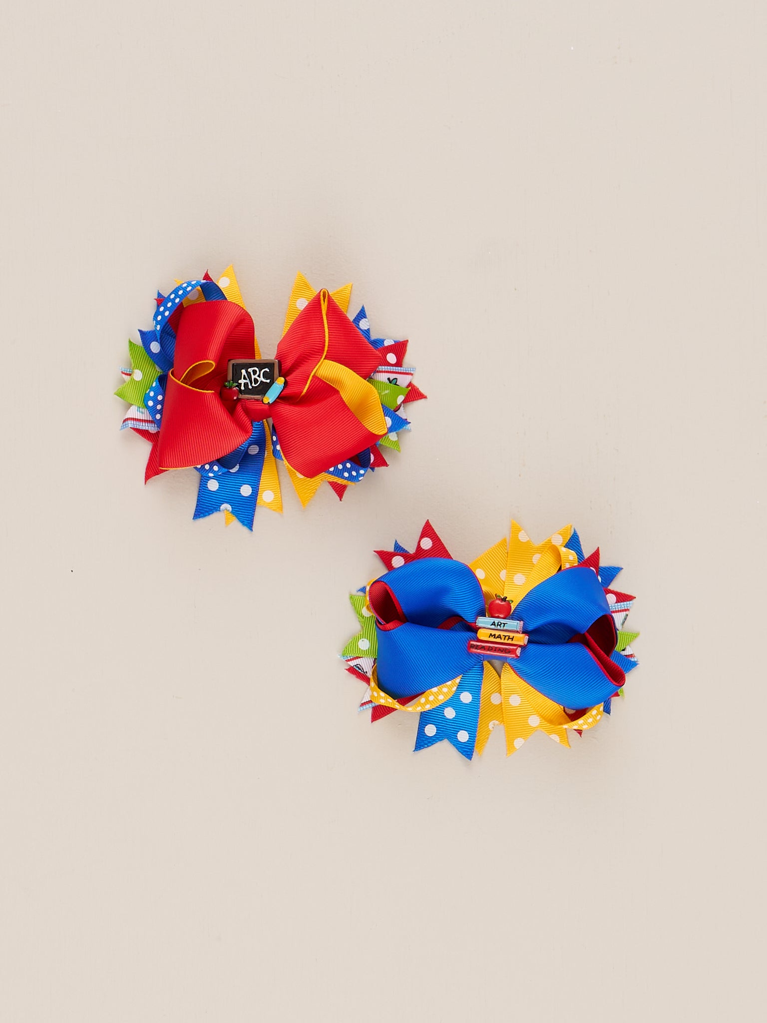 Red Class in Session Ribbon Bow - Marie Nicole Clothing