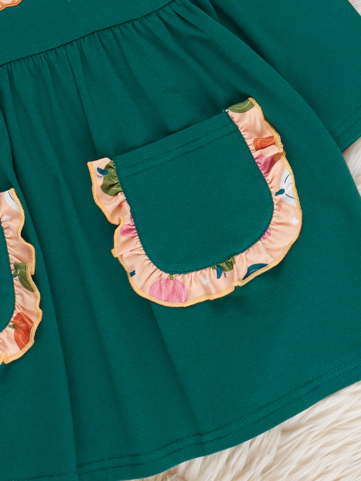 Pick of the Patch Ruffle Dress - Marie Nicole Clothing