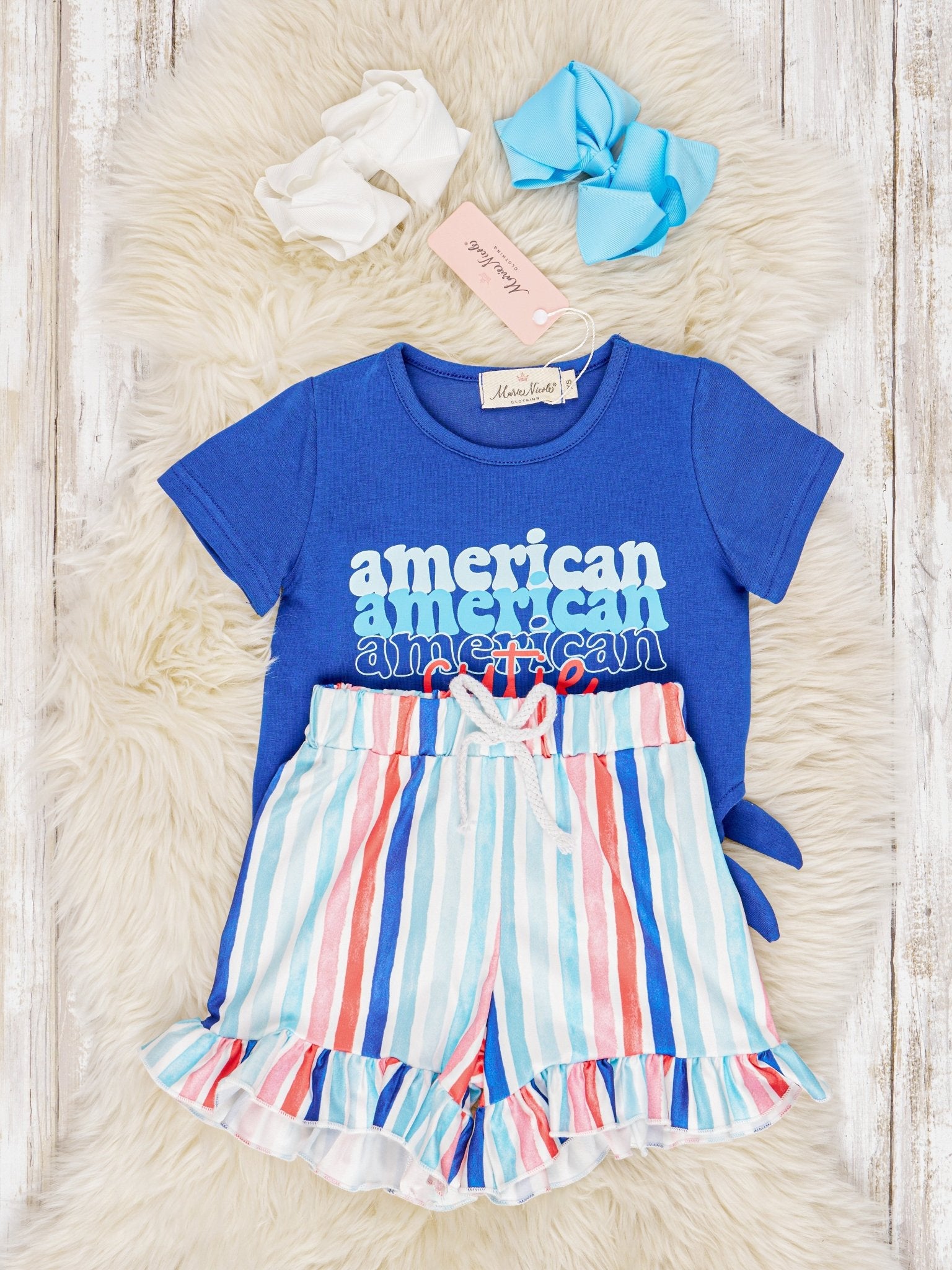 "American Cutie" Ruffle Outfit - Marie Nicole Clothing