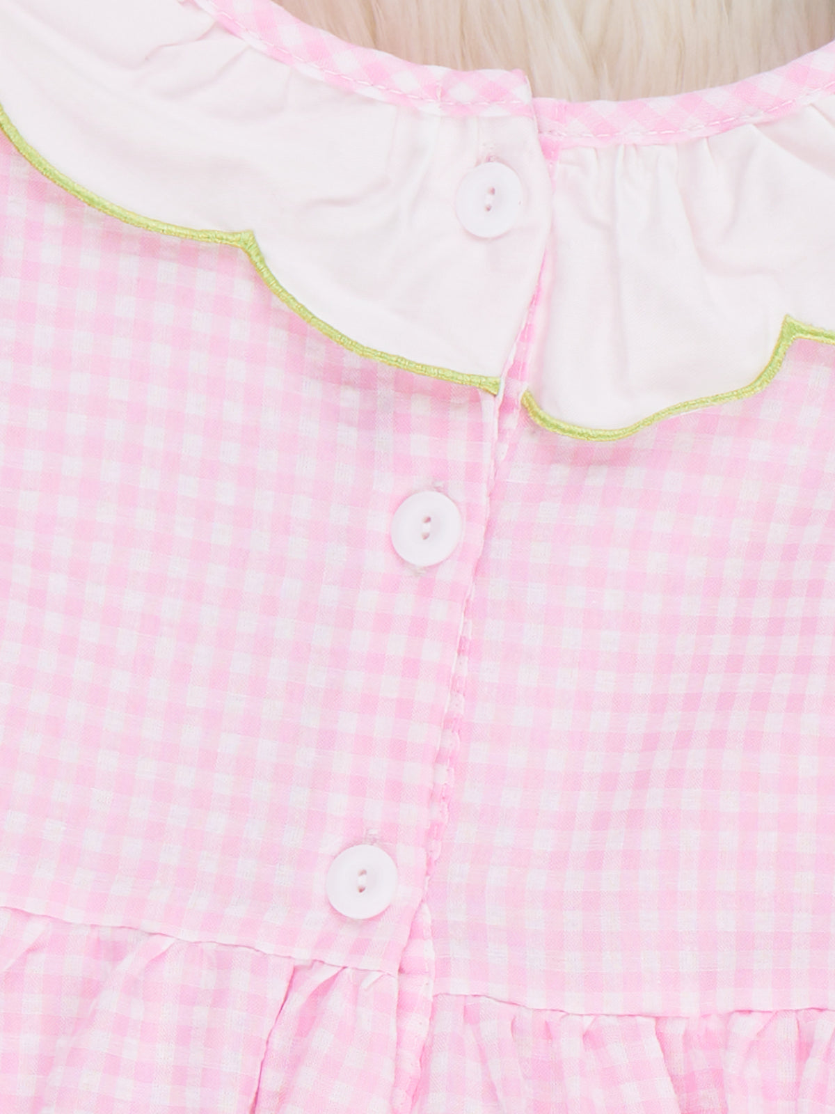 Christmas Celebration Gingham Embroidered Dress - Marie Nicole Clothing