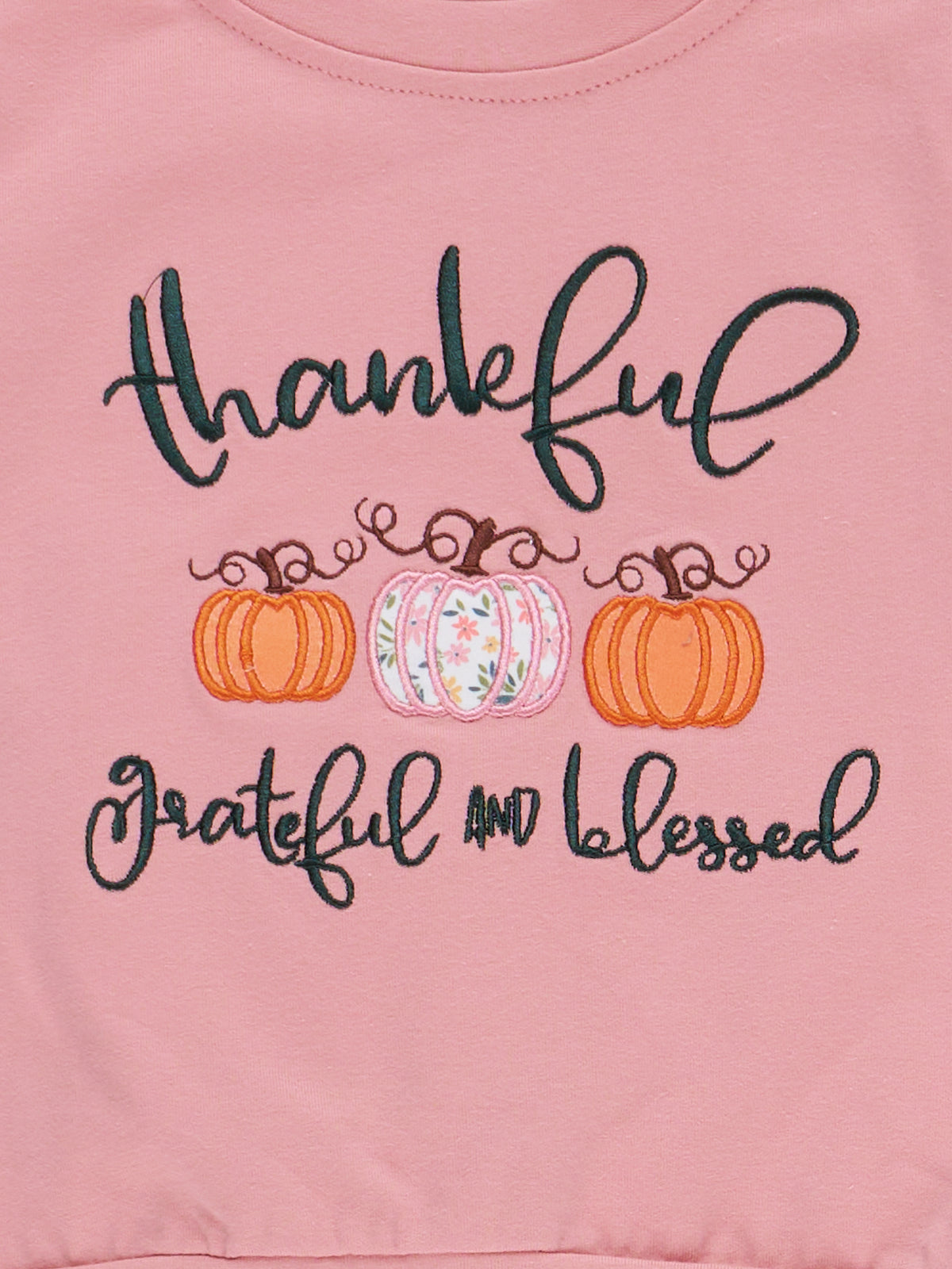 Thankful Graceful & Blessed Pumpkin Bell Bottom Outfit - Marie Nicole Clothing