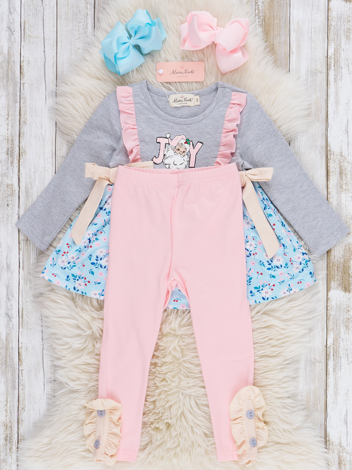 Joyful Blooms Ruffle Outfit - Marie Nicole Clothing