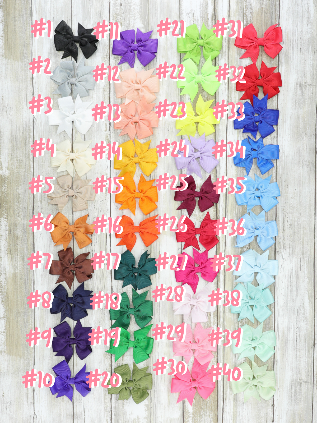 Ribbon Bow 3 Inch - 2 Pack - Marie Nicole Clothing