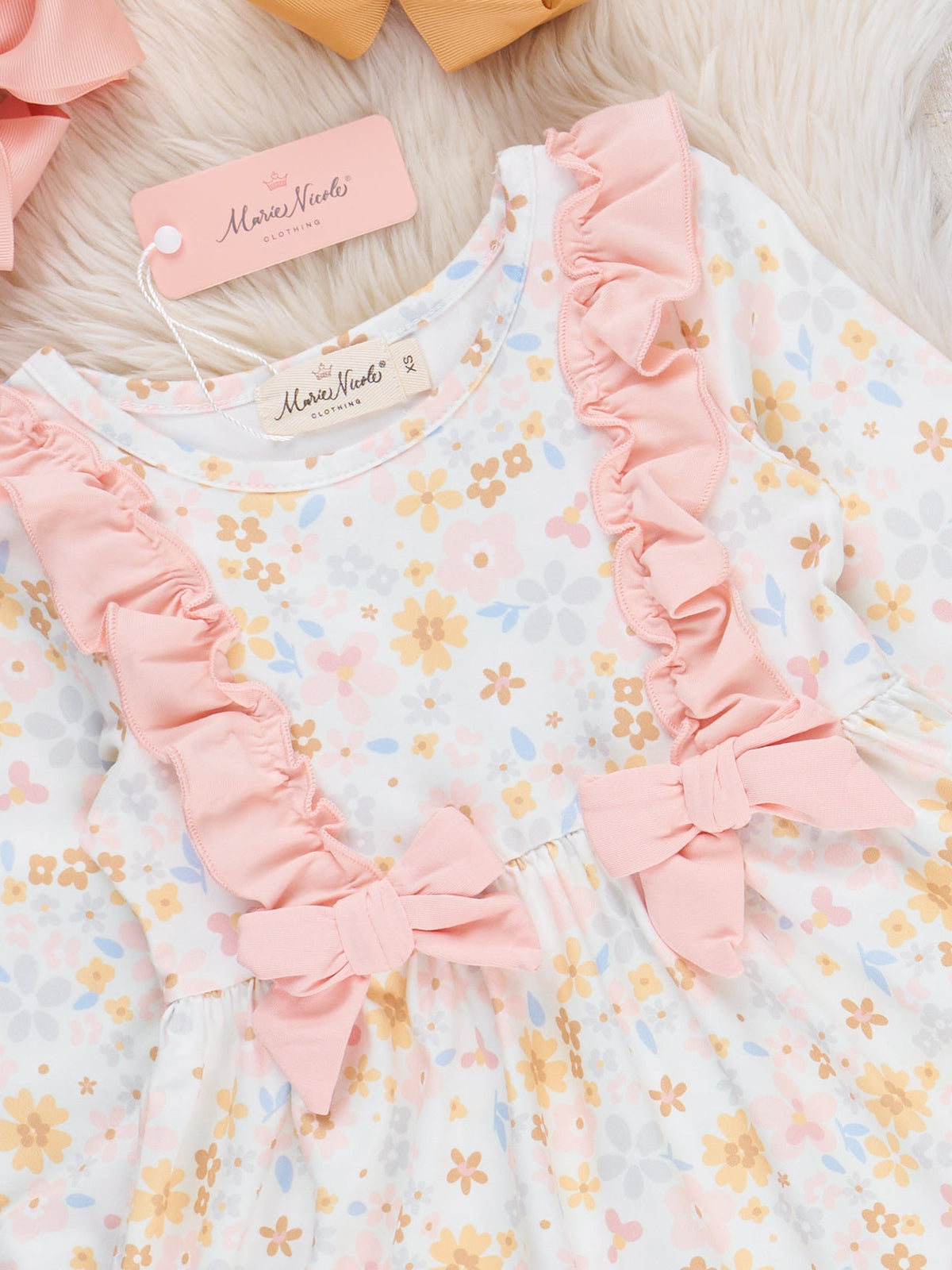 Blossom Bow Dress - Marie Nicole Clothing