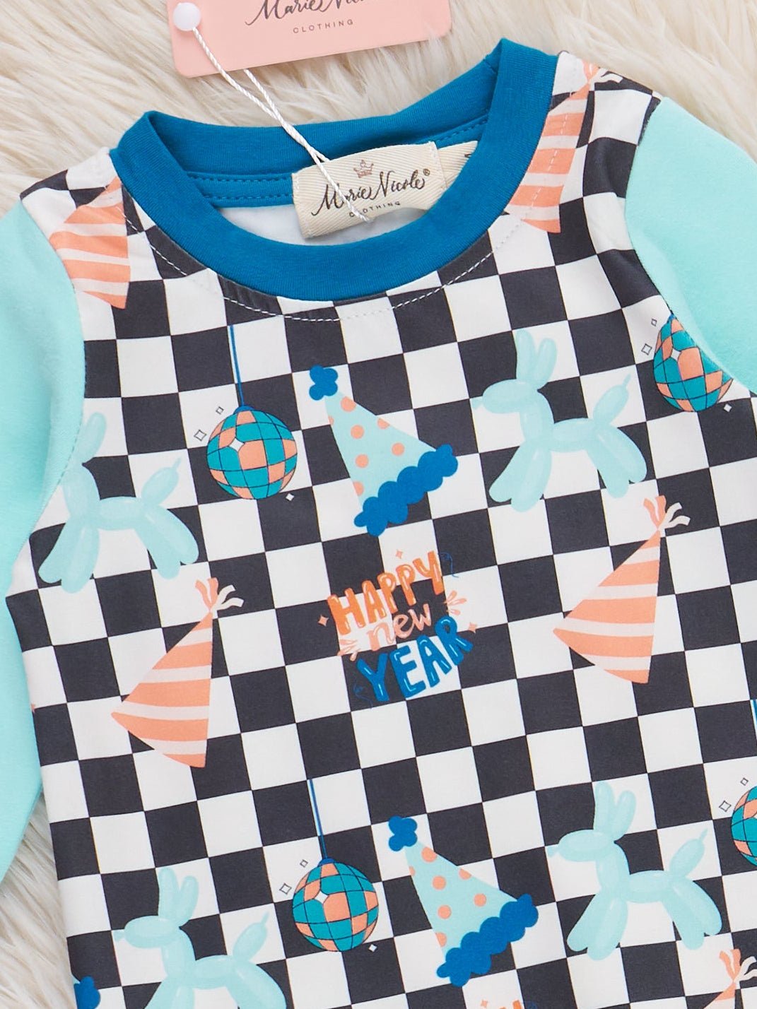 New Year Checkmate Romper - Marie Nicole Clothing