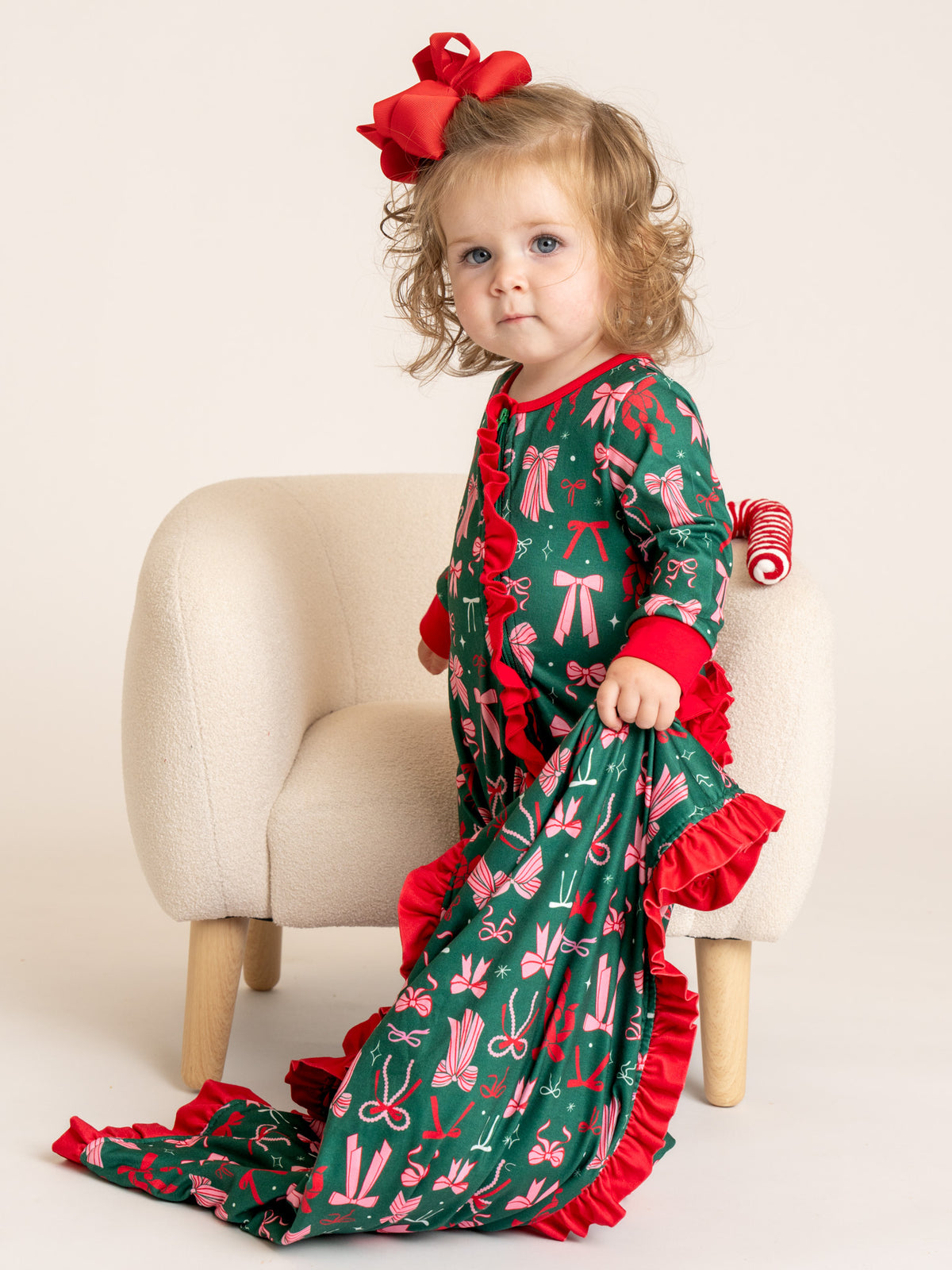 Merry Bows Ruffle Blanket - Marie Nicole Clothing