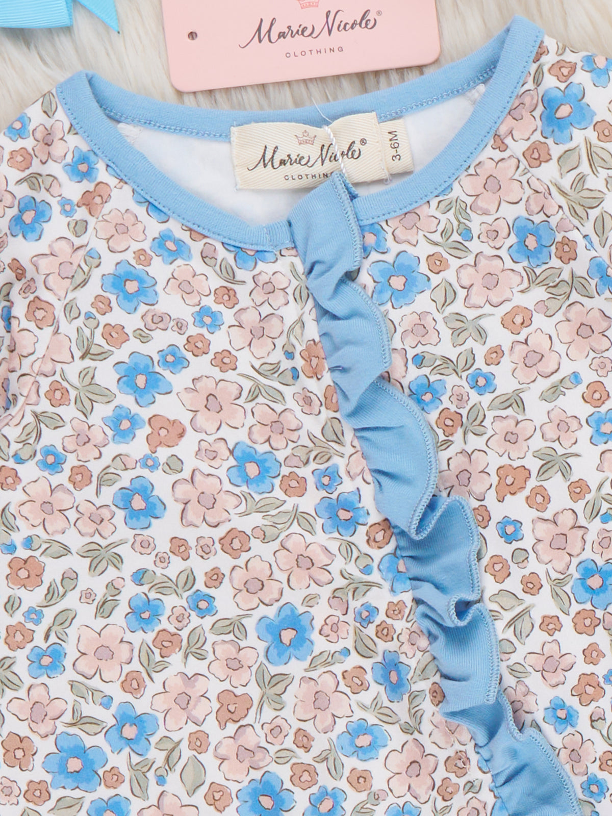 Blossom Floral Ruffle Romper - Marie Nicole Clothing