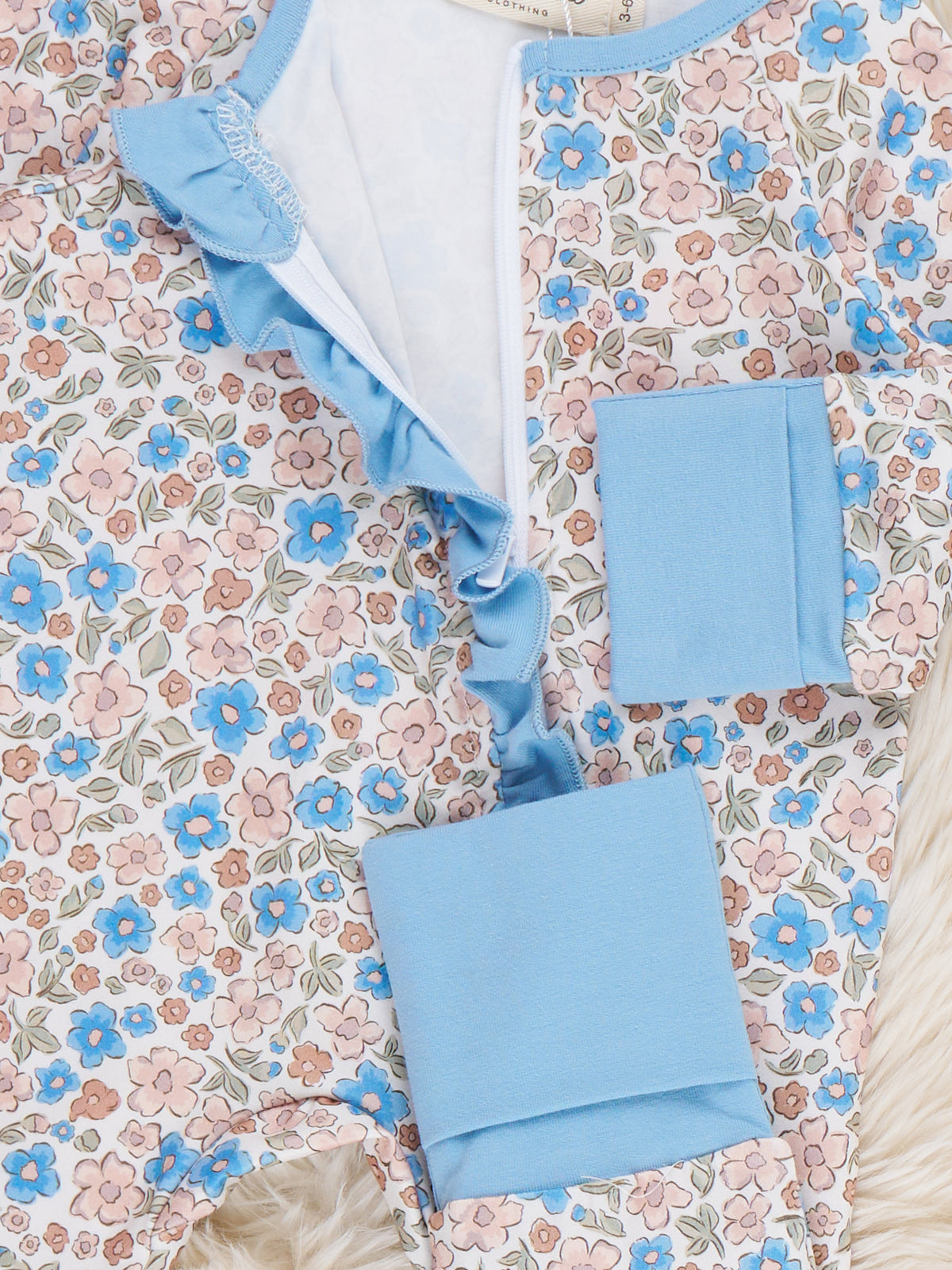 Blossom Floral Ruffle Romper - Marie Nicole Clothing