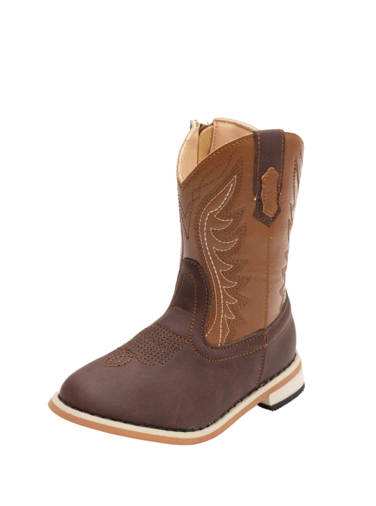 Kids' Unisex Two - Toned Brown Cowboy Boots - Marie Nicole Clothing
