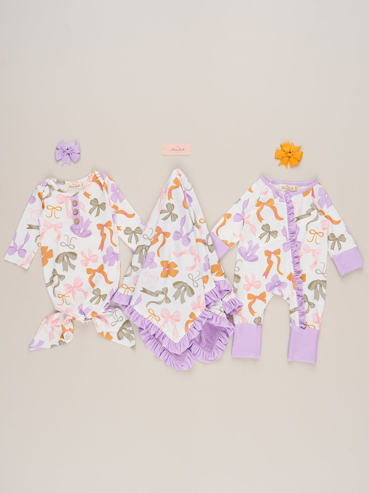 Bundle of Bows Sleeper Pajamas - Marie Nicole Clothing