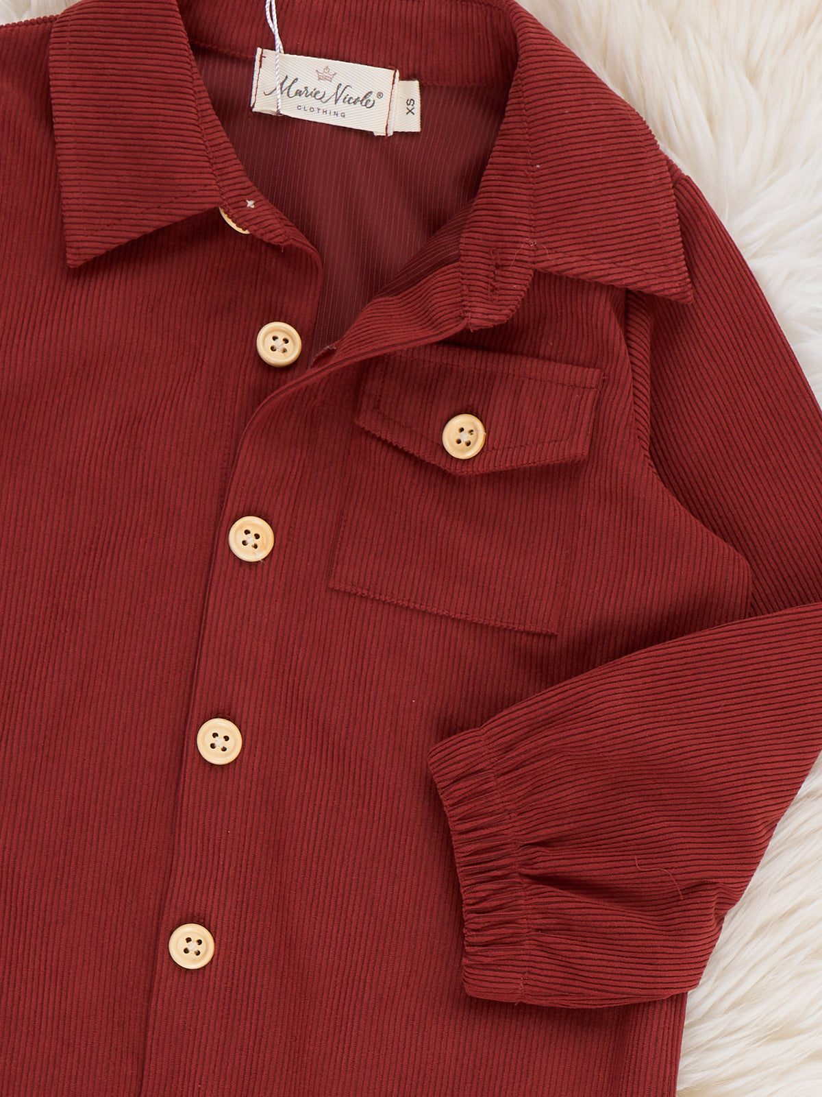 Classic Button-Up Shirt- Burnt Orange - Marie Nicole Clothing
