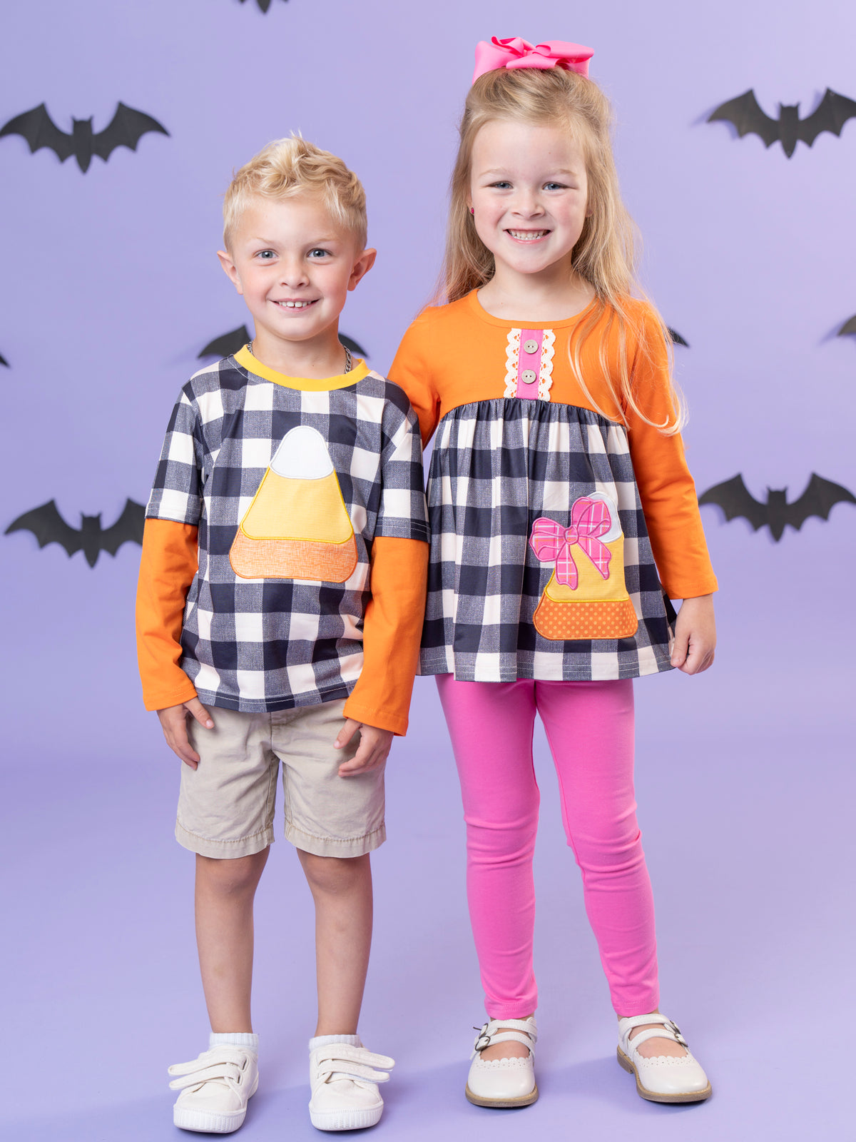 Sweet as Candy Corn Embroidered Ruffle Outfit - Marie Nicole Clothing