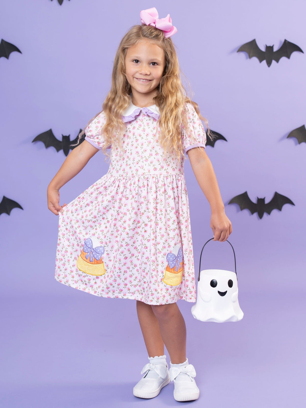 Candy Blossoms Embroidered Ruffle Dress - Marie Nicole Clothing