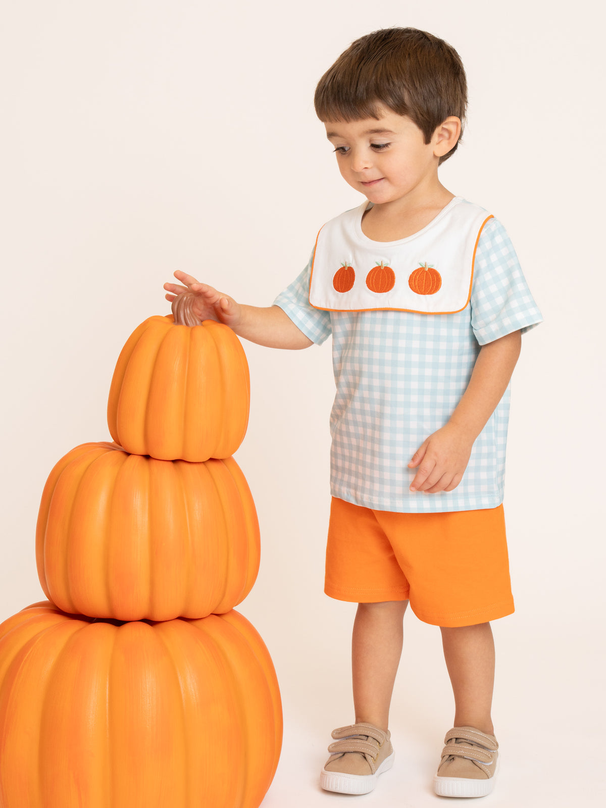 Gingham Grove Embroidered Outfit - Marie Nicole Clothing