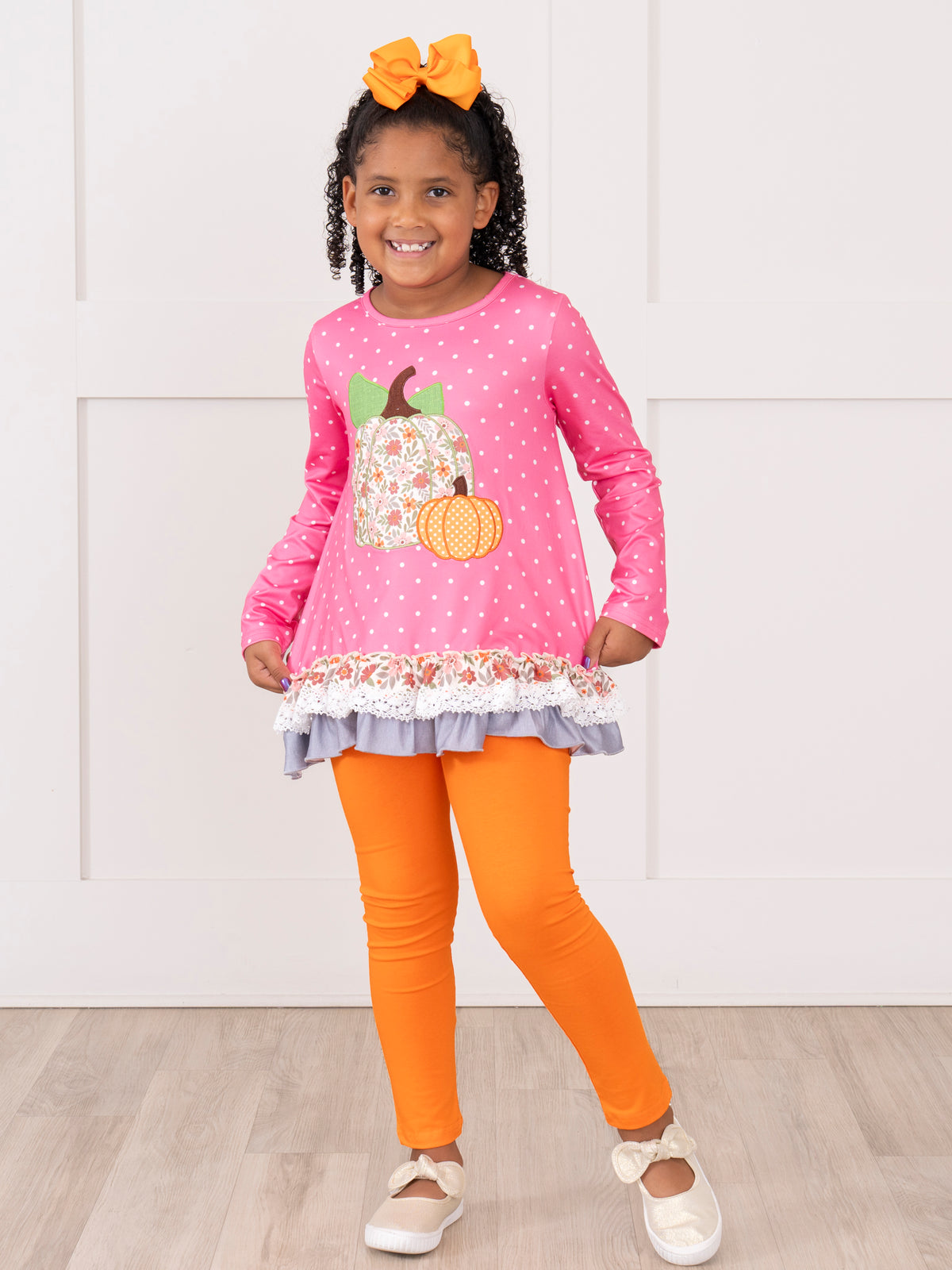 Pumpkin Lane Ruffle Outfit - Marie Nicole Clothing