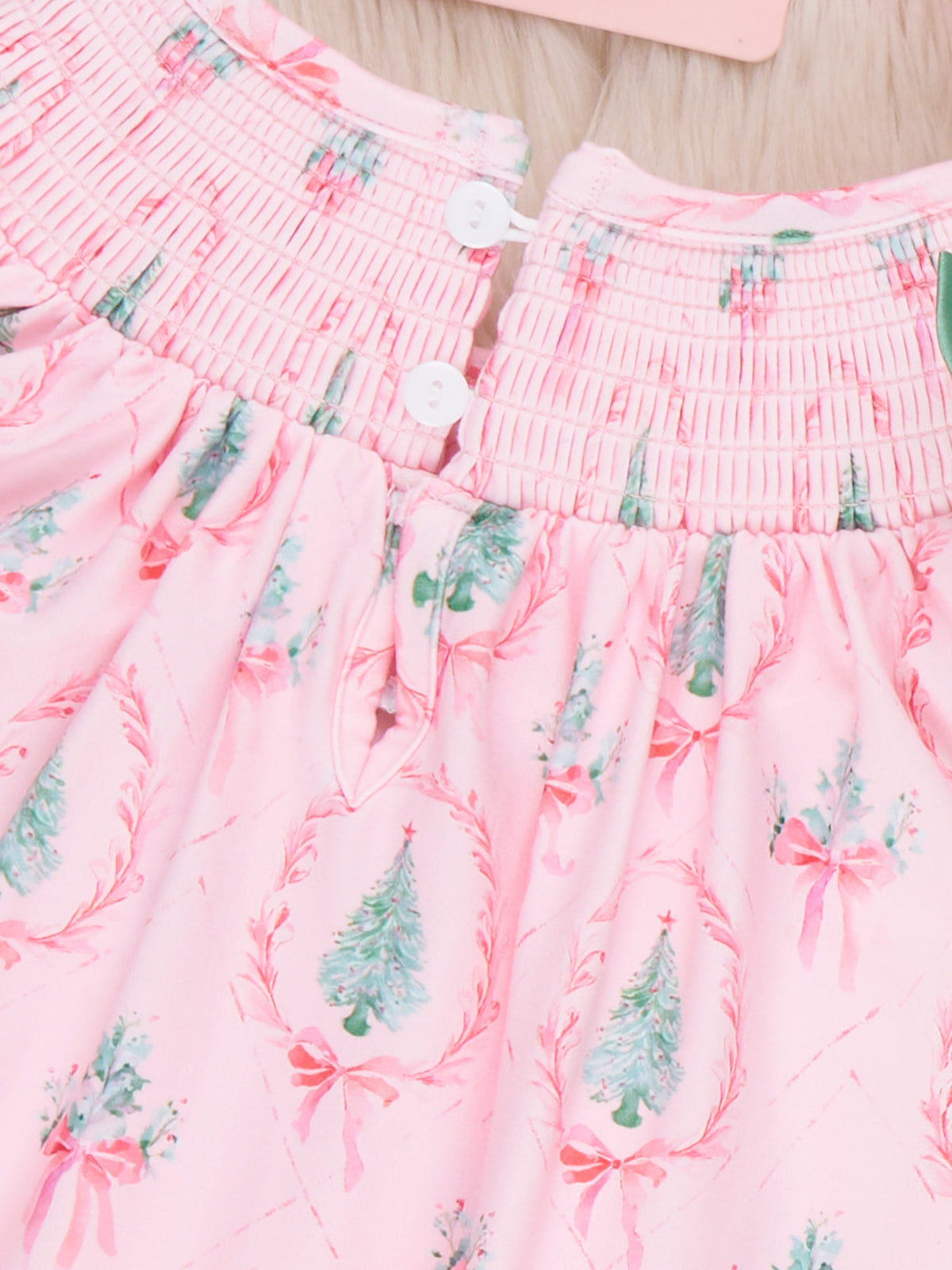 Holiday Tree Charm Ruffle Dress - Marie Nicole Clothing