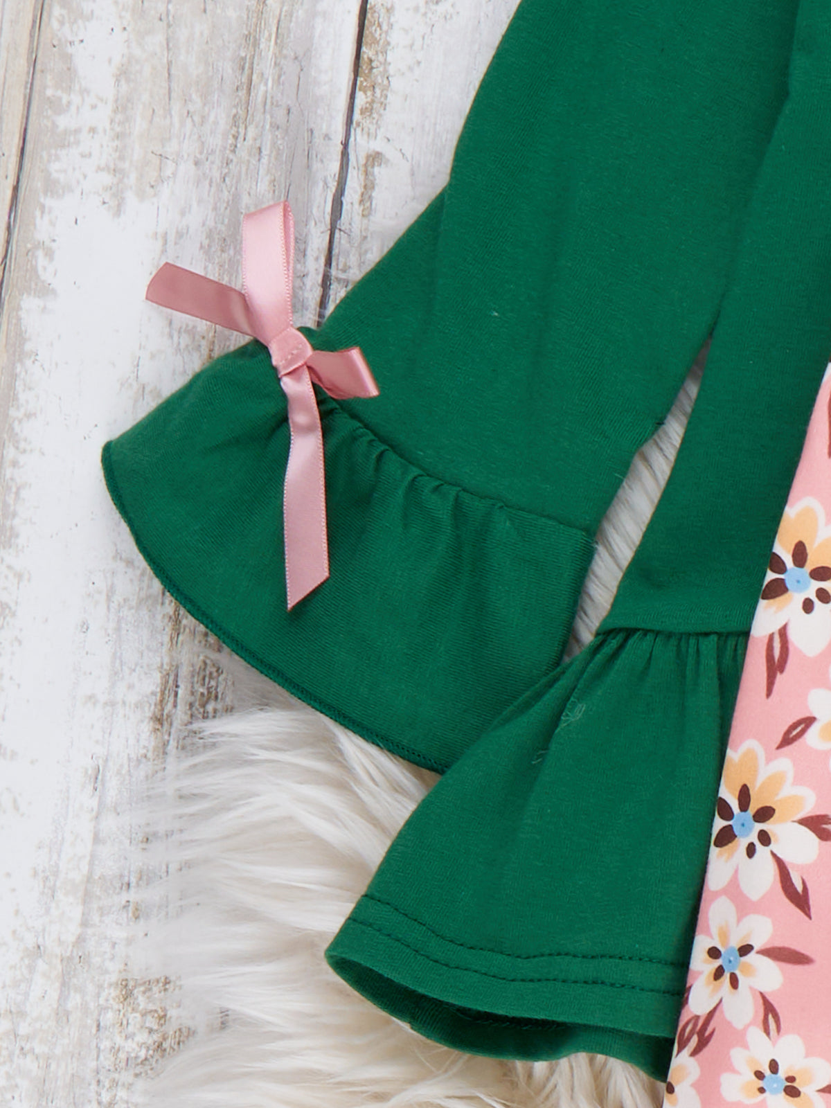 Meadow Pumpkin Embroidered Bell Bottom Outfit - Marie Nicole Clothing