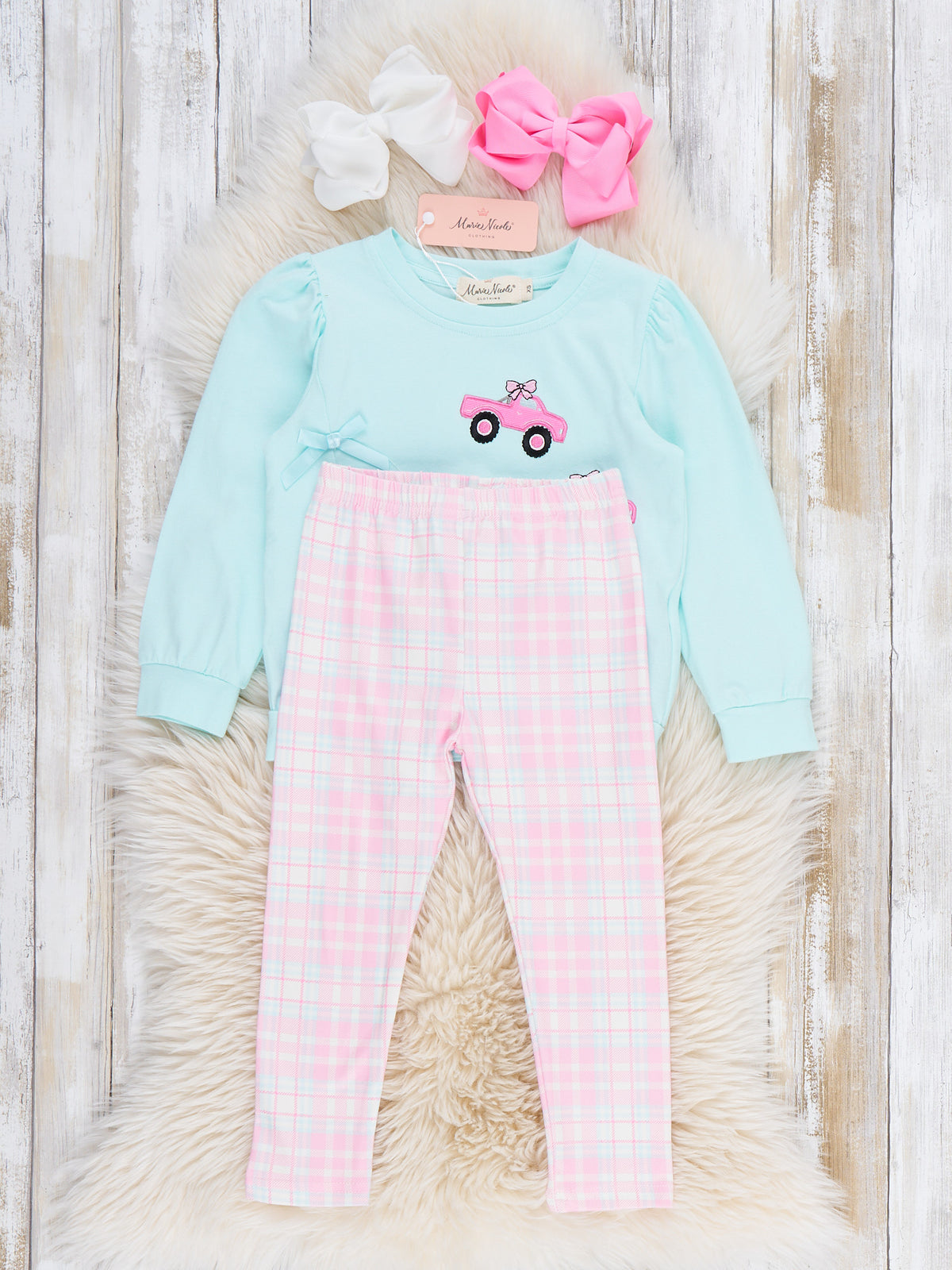 Miles of Smiles Embroidered Outfit - Marie Nicole Clothing