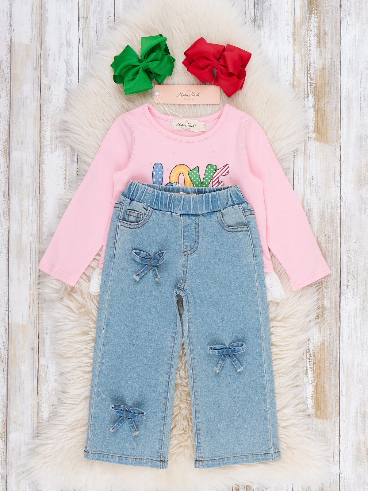 "Love Came Down" Lace Ruffle Outfit - Marie Nicole Clothing