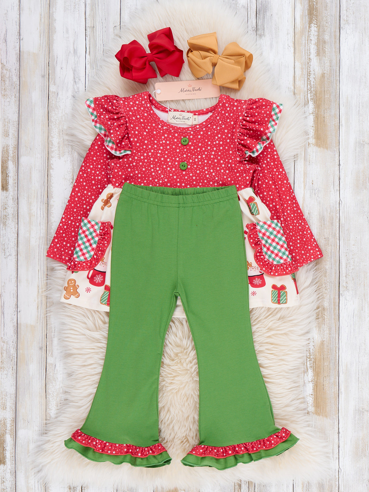 Festive Bakery Treats Ruffle Outfit - Marie Nicole Clothing