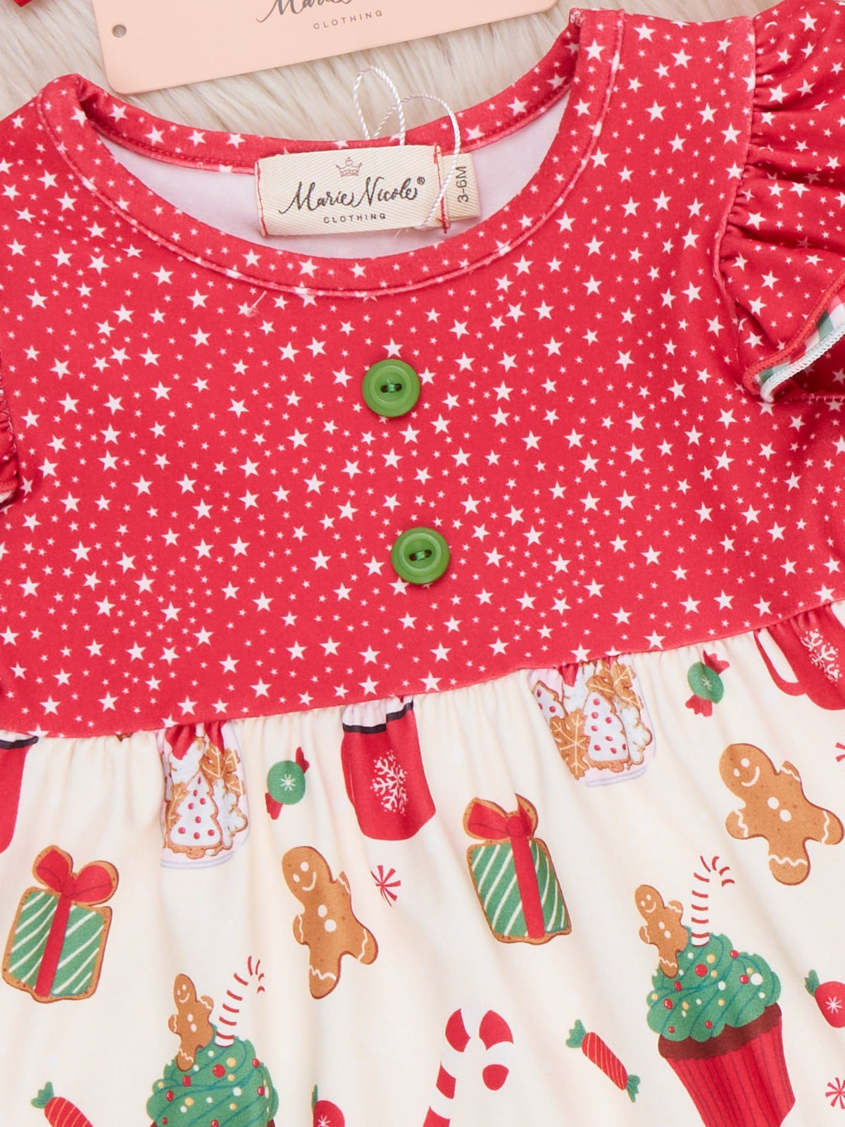 Festive Bakery Treats Ruffle Romper - Marie Nicole Clothing