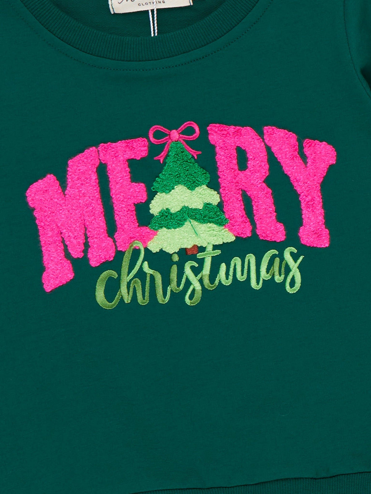"Merry Christmas" Bow Shirt - Marie Nicole Clothing