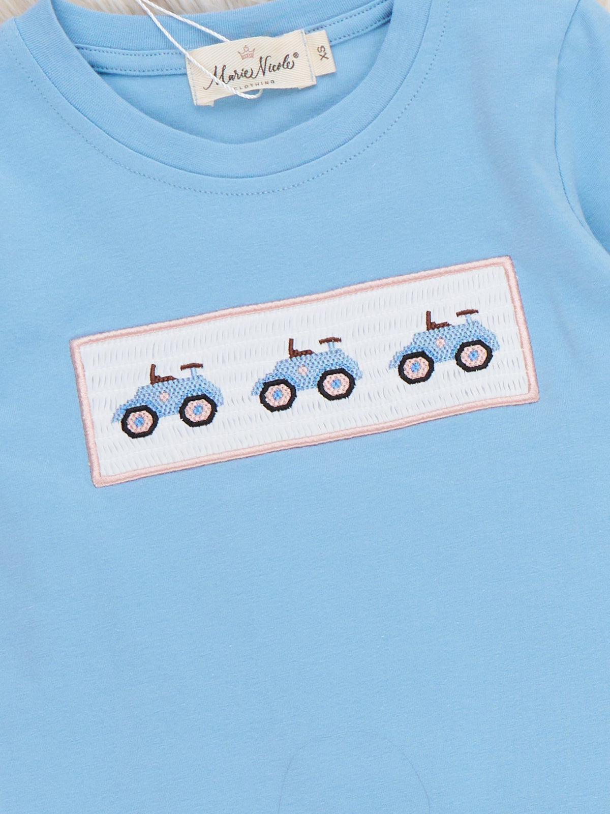 Farm Days Tractor Smocked Outfit - Marie Nicole Clothing