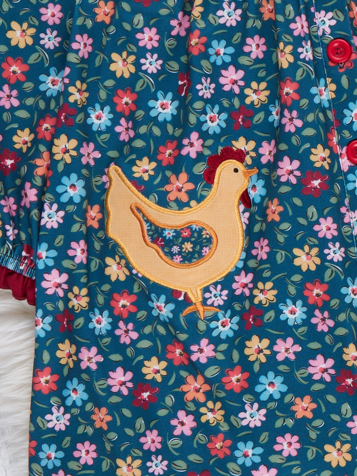 Garden Bloom Hen Embroidered Dress - Marie Nicole Clothing