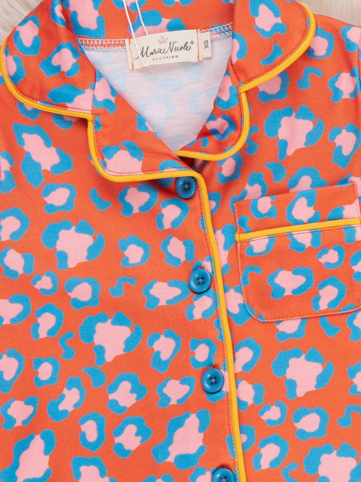 Leopard Pocket Pajama - Marie Nicole Clothing