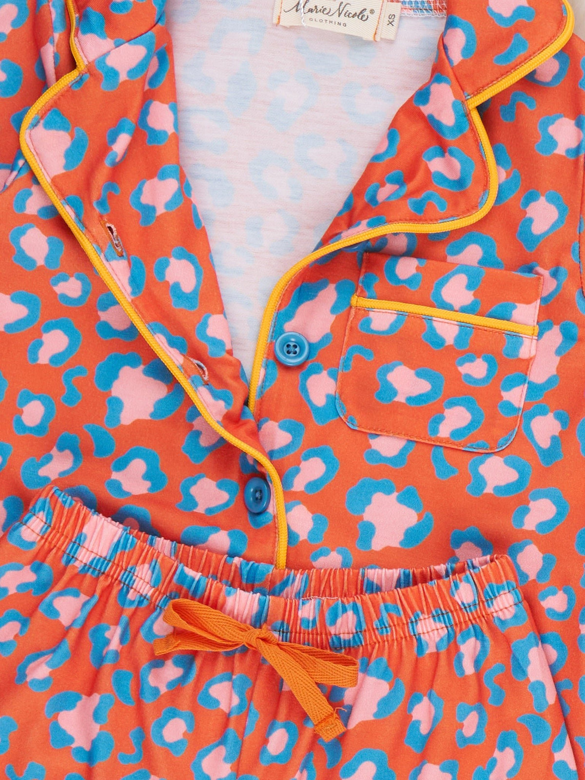 Leopard Pocket Pajama - Marie Nicole Clothing