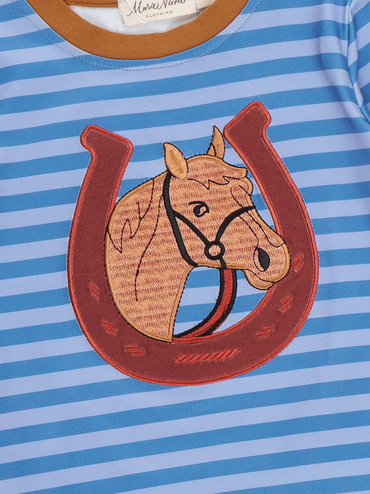 Lucky Horse Embroidered Shirt - Marie Nicole Clothing