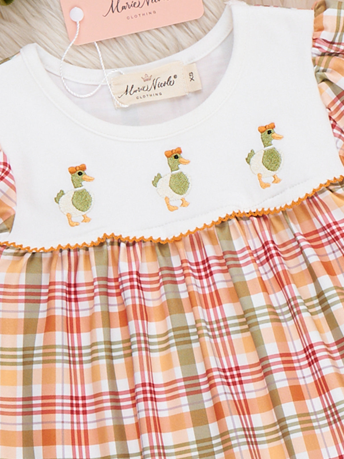 Mallard Duck Embroidered Bell-Bottom Outfit - Marie Nicole Clothing