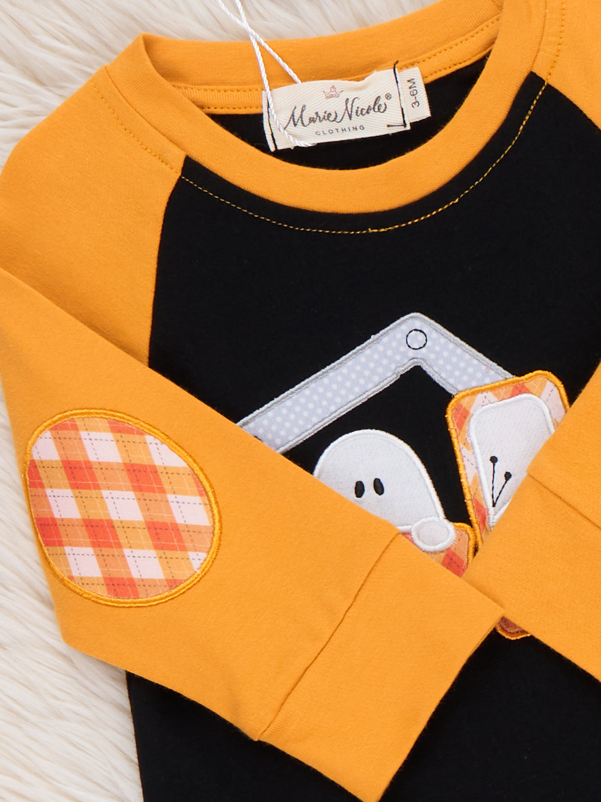 Boo Crew Builders Embroidered Romper - Marie Nicole Clothing