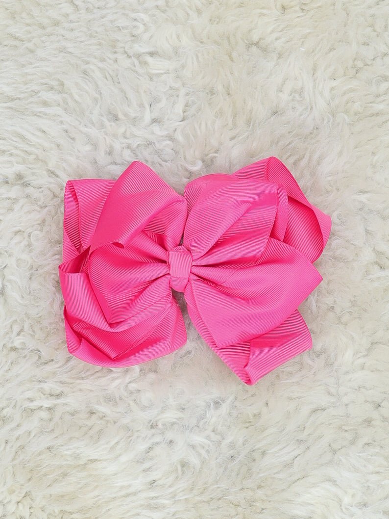 Double Layer Bows 6.5 Inch - 40 Colors Available - Marie Nicole Clothing