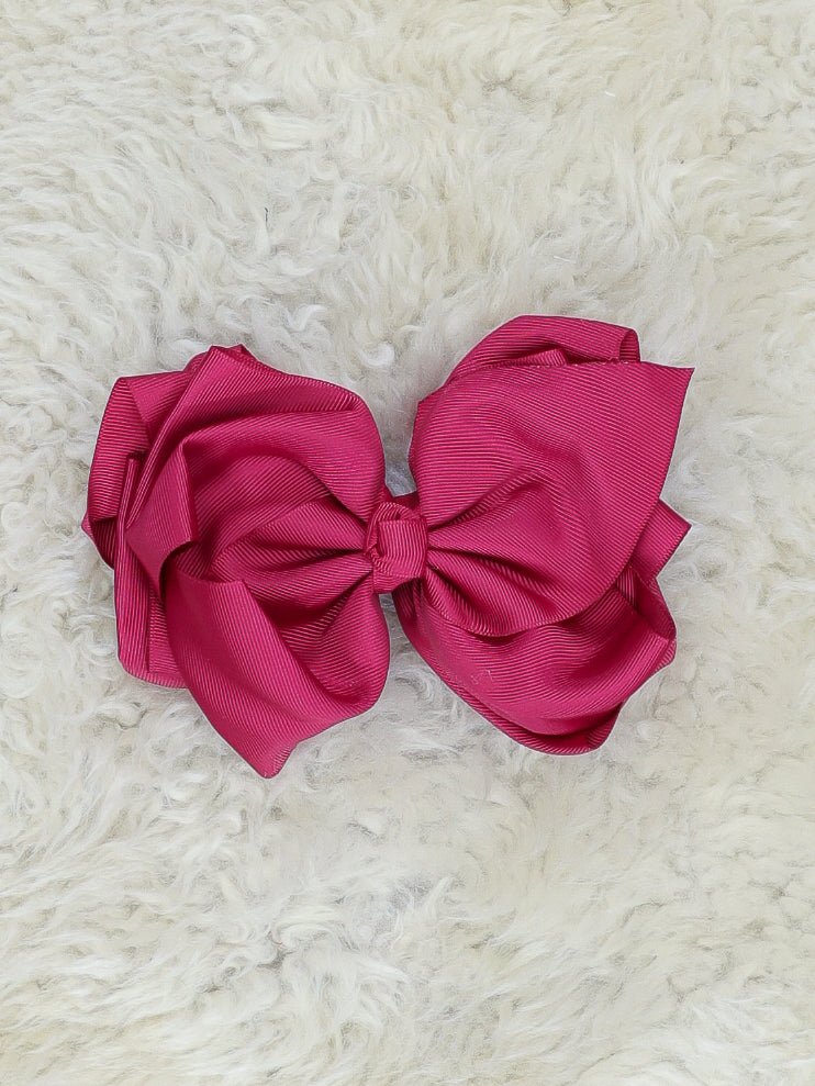 Double Layer Bows 6.5 Inch - 40 Colors Available - Marie Nicole Clothing