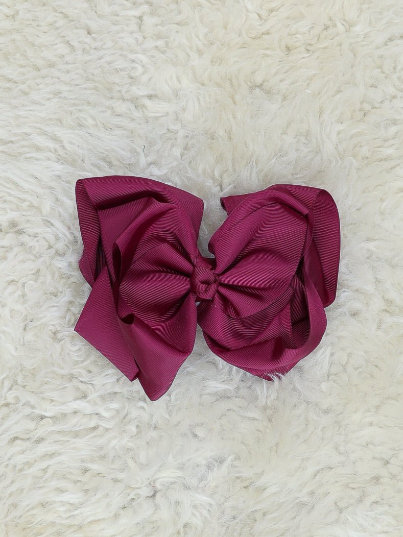 Double Layer Bows 6.5 Inch - 40 Colors Available - Marie Nicole Clothing