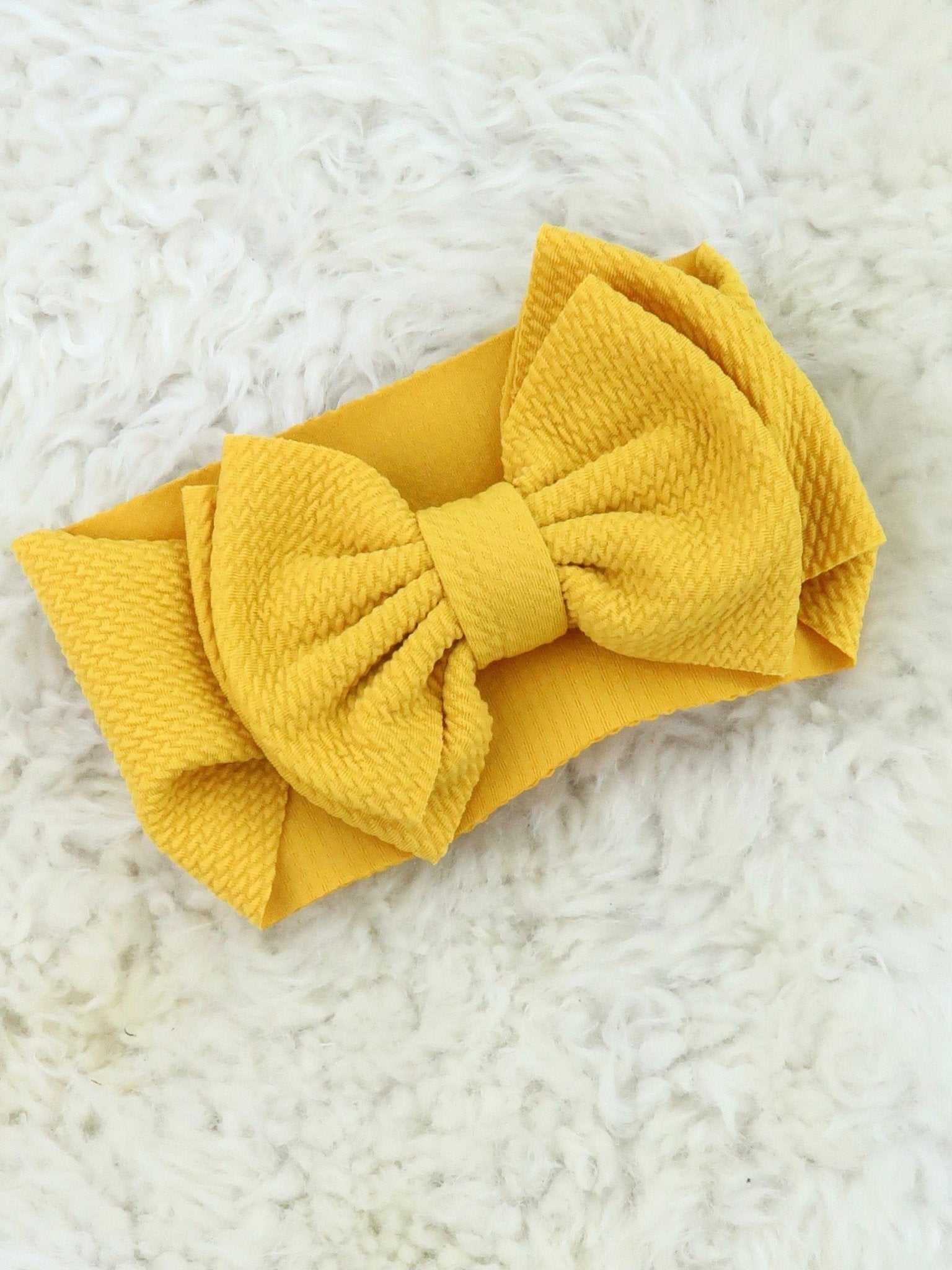 Double Layer Waffle Bow Headwrap - 32 Colors Available - Marie Nicole Clothing