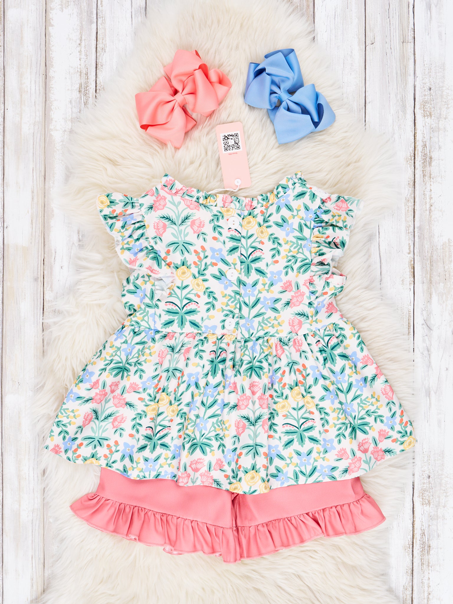 Blooming Floral Ruffle Lace Outfit - Marie Nicole Clothing
