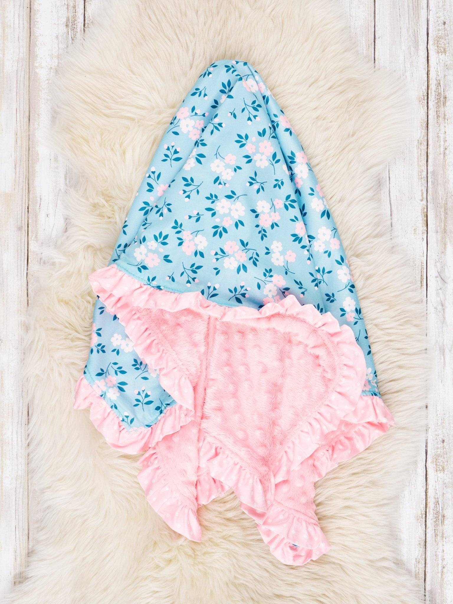 Summer Buttercup Ruffle Minky Blanket - Marie Nicole Clothing