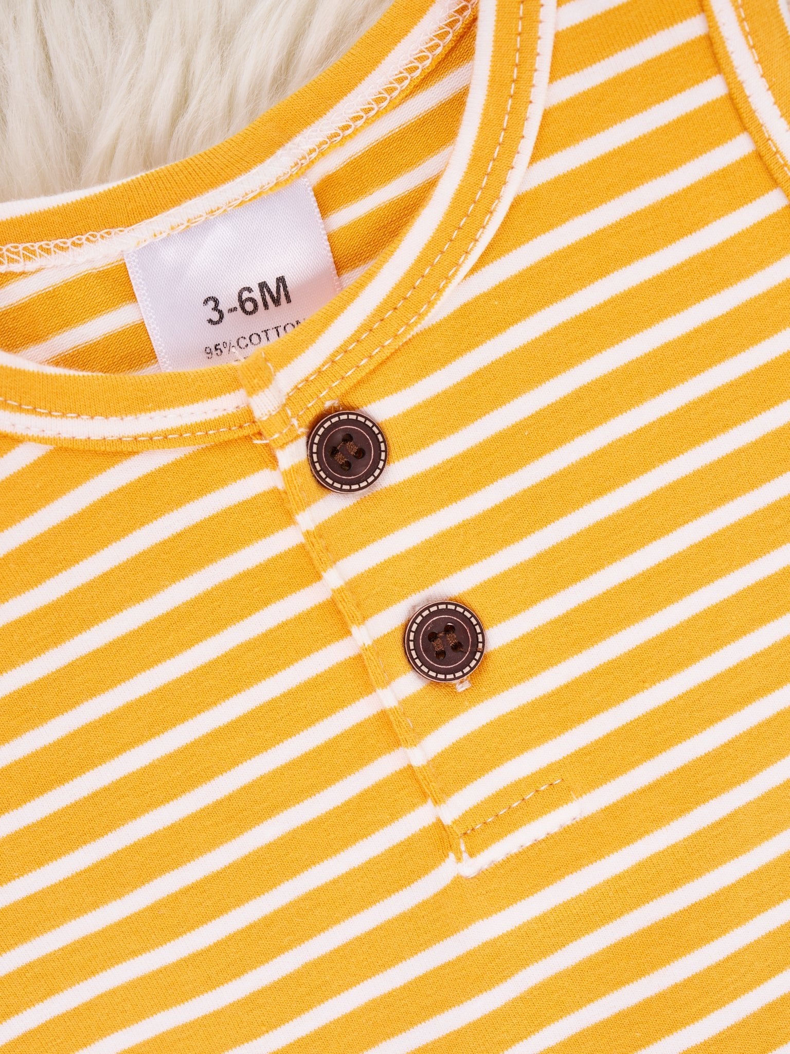 Mustard Striped Johnny - Marie Nicole Clothing