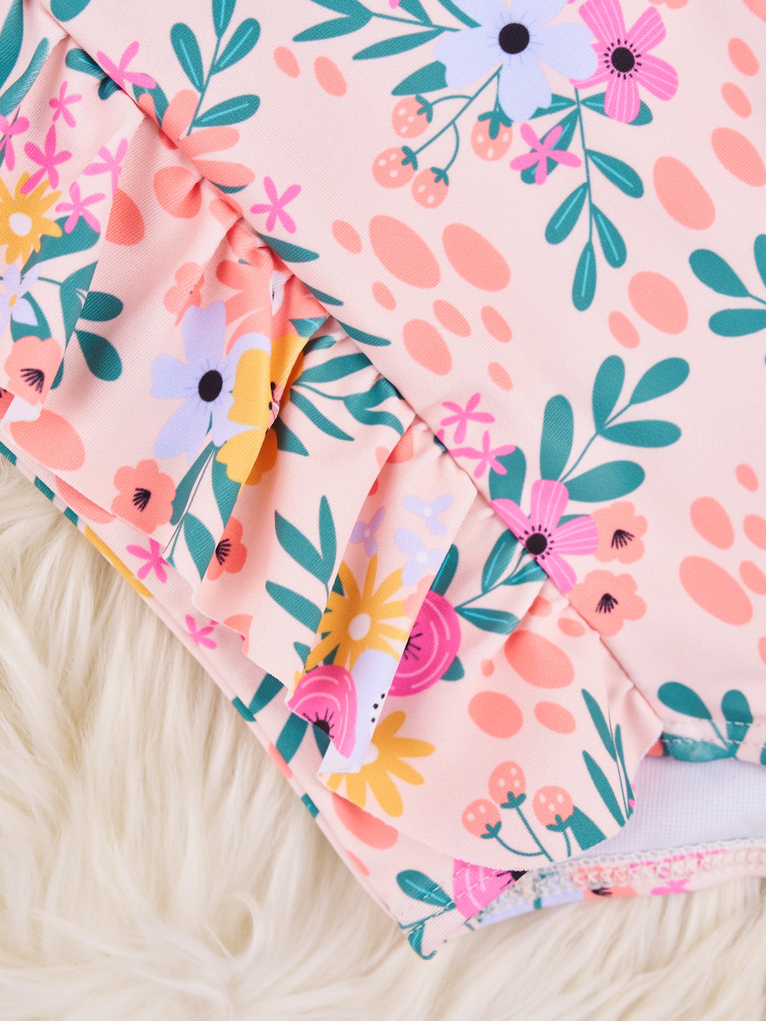 Summer Floral Ruffle One - Piece Swimsuit - Marie Nicole Clothing
