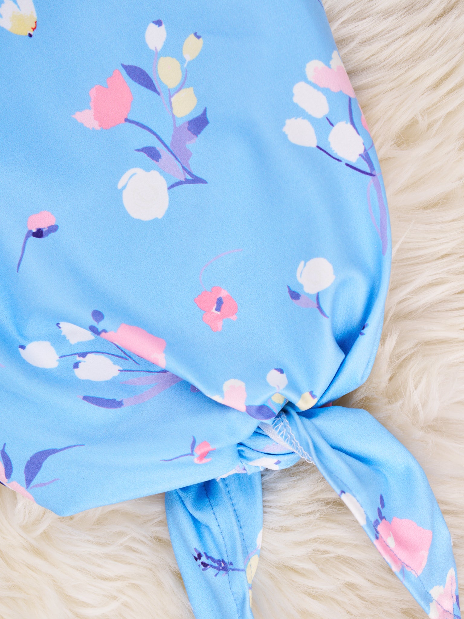 Floral Polka Dot Knot Gown - Marie Nicole Clothing