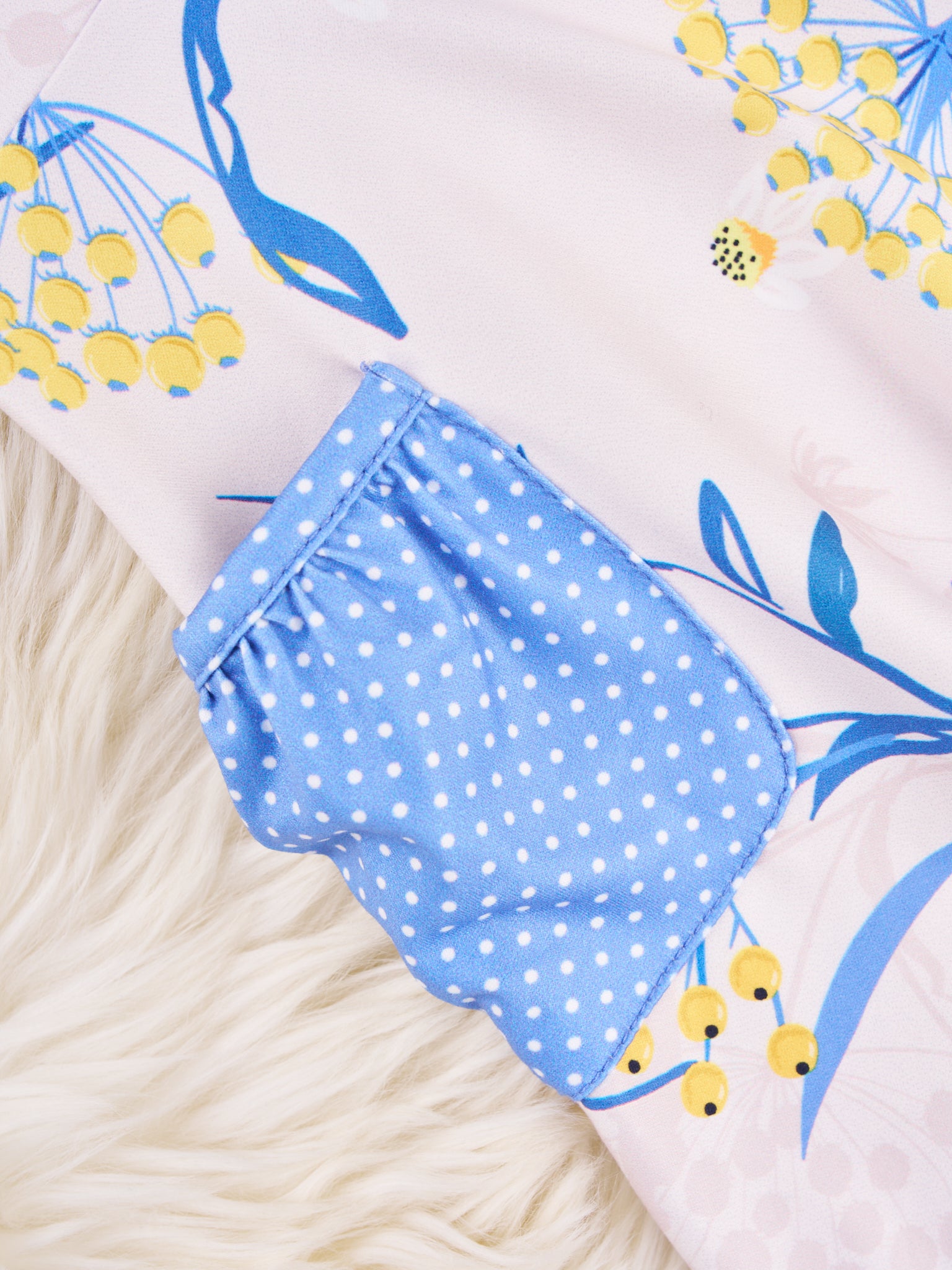 Polka Dot Floral Pocket Dress - Marie Nicole Clothing