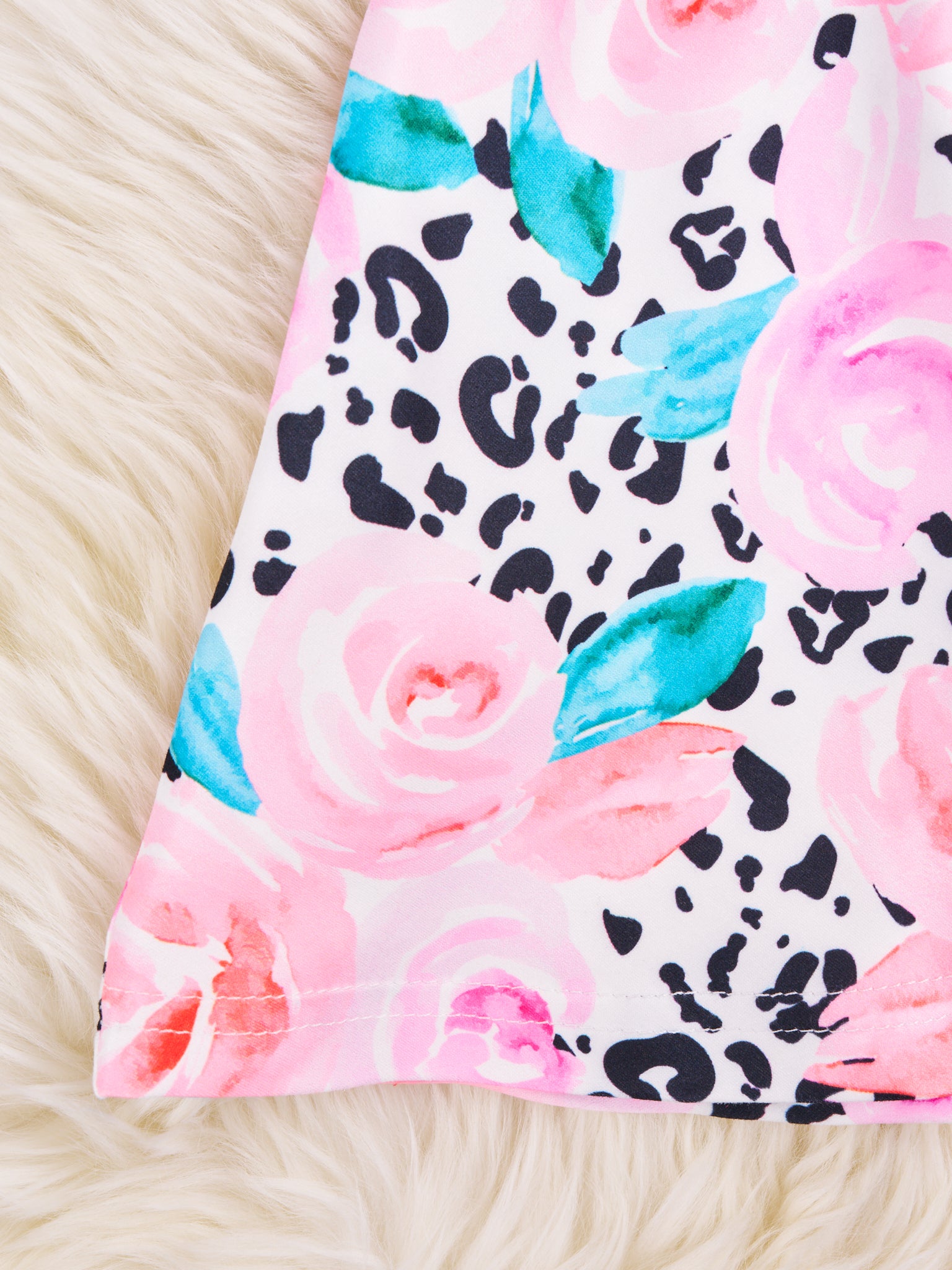 Leopard Rose Swing Dress - Marie Nicole Clothing