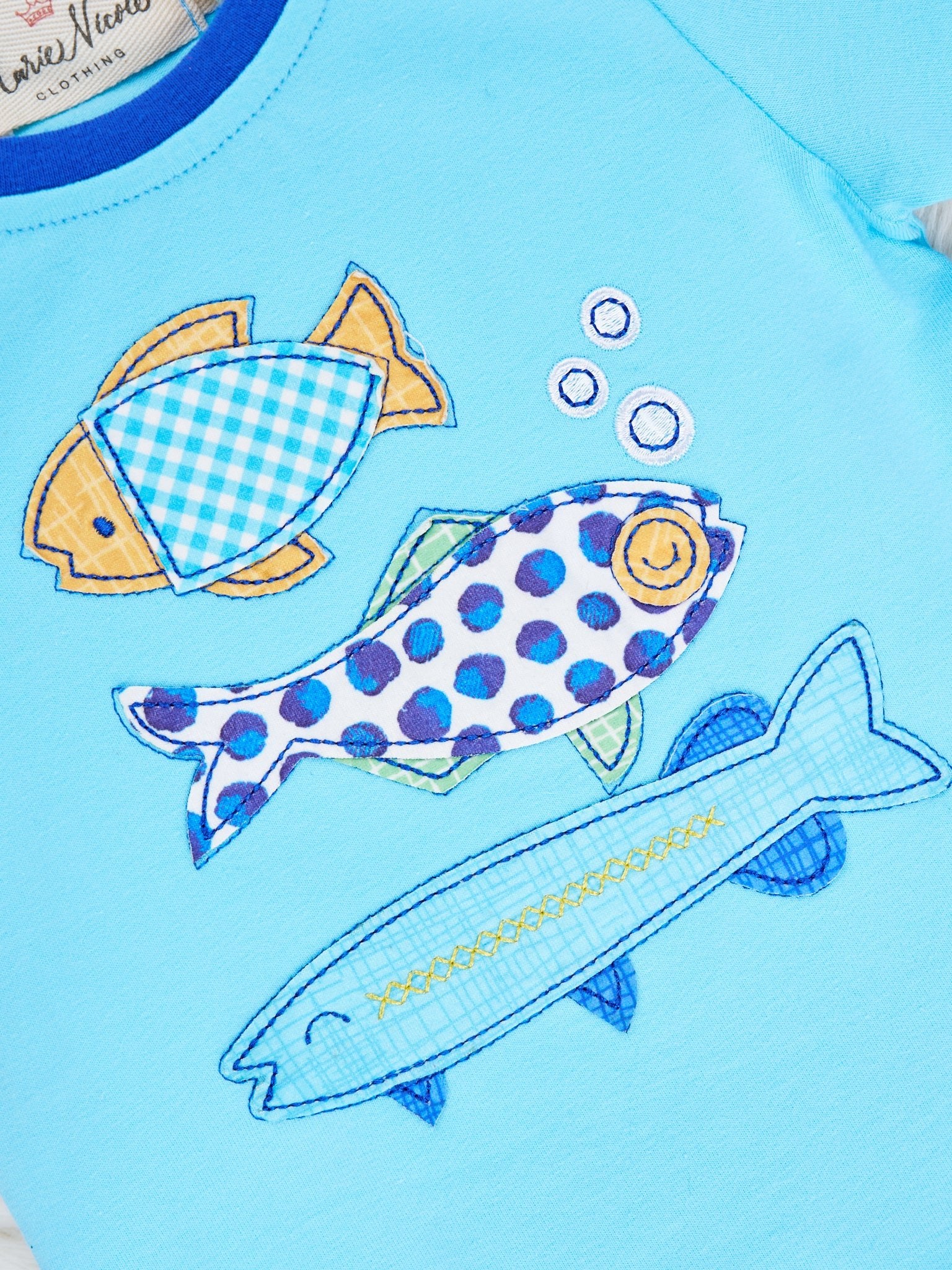 Blue Fishes Outfit - Marie Nicole Clothing
