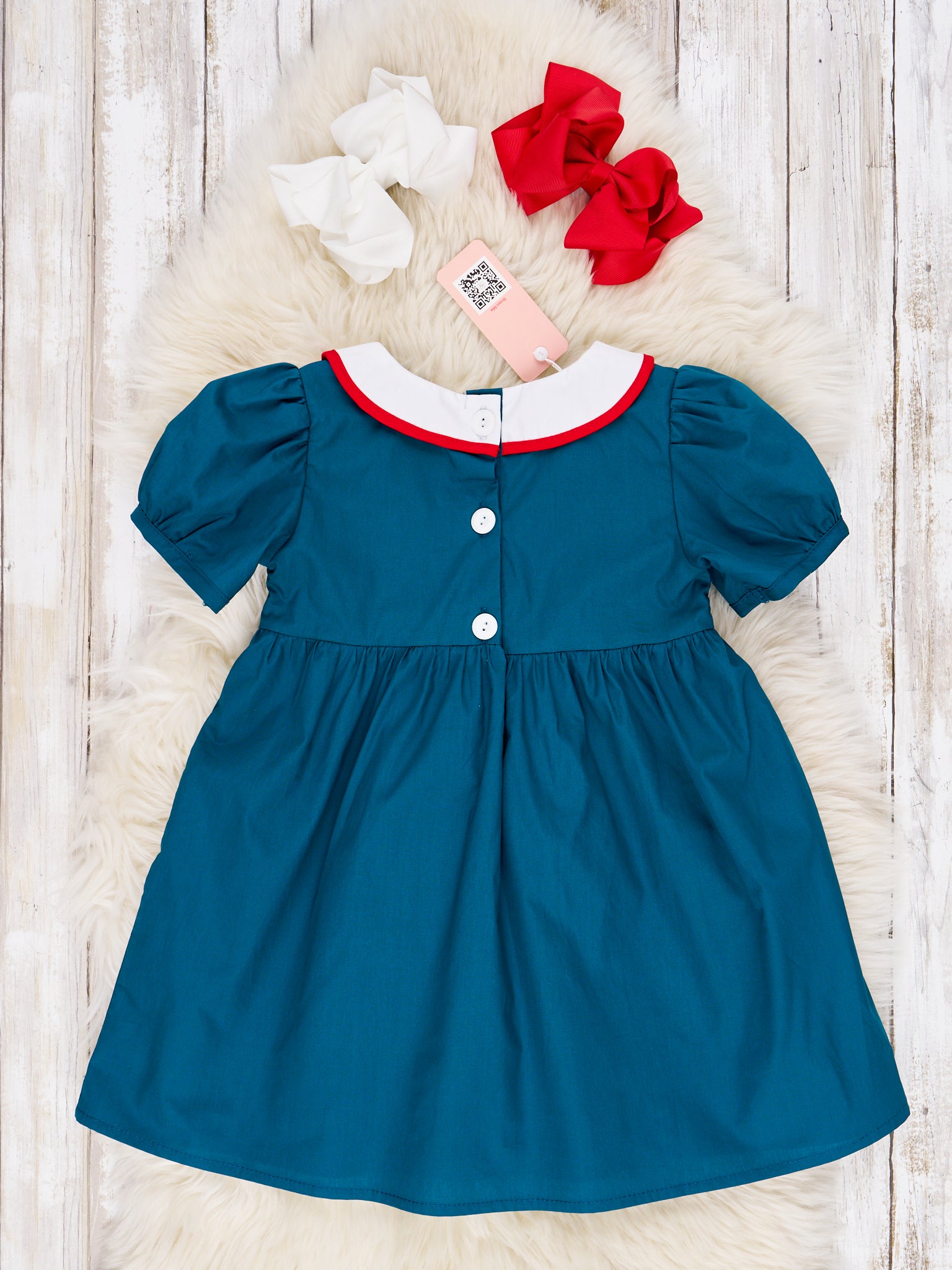 Smocked Watermelon Vintage Dress - Marie Nicole Clothing