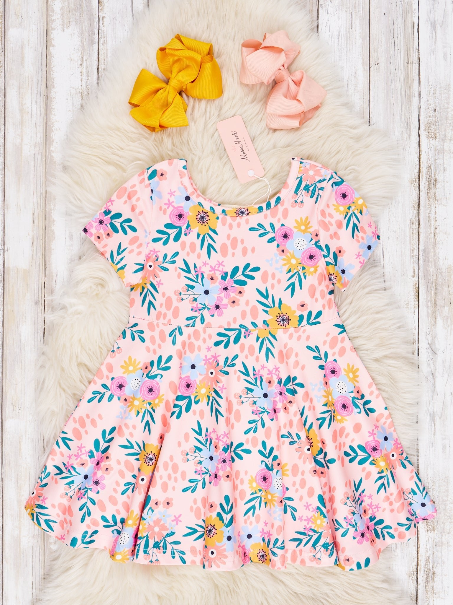Summer Floral Swing Dress - Marie Nicole Clothing