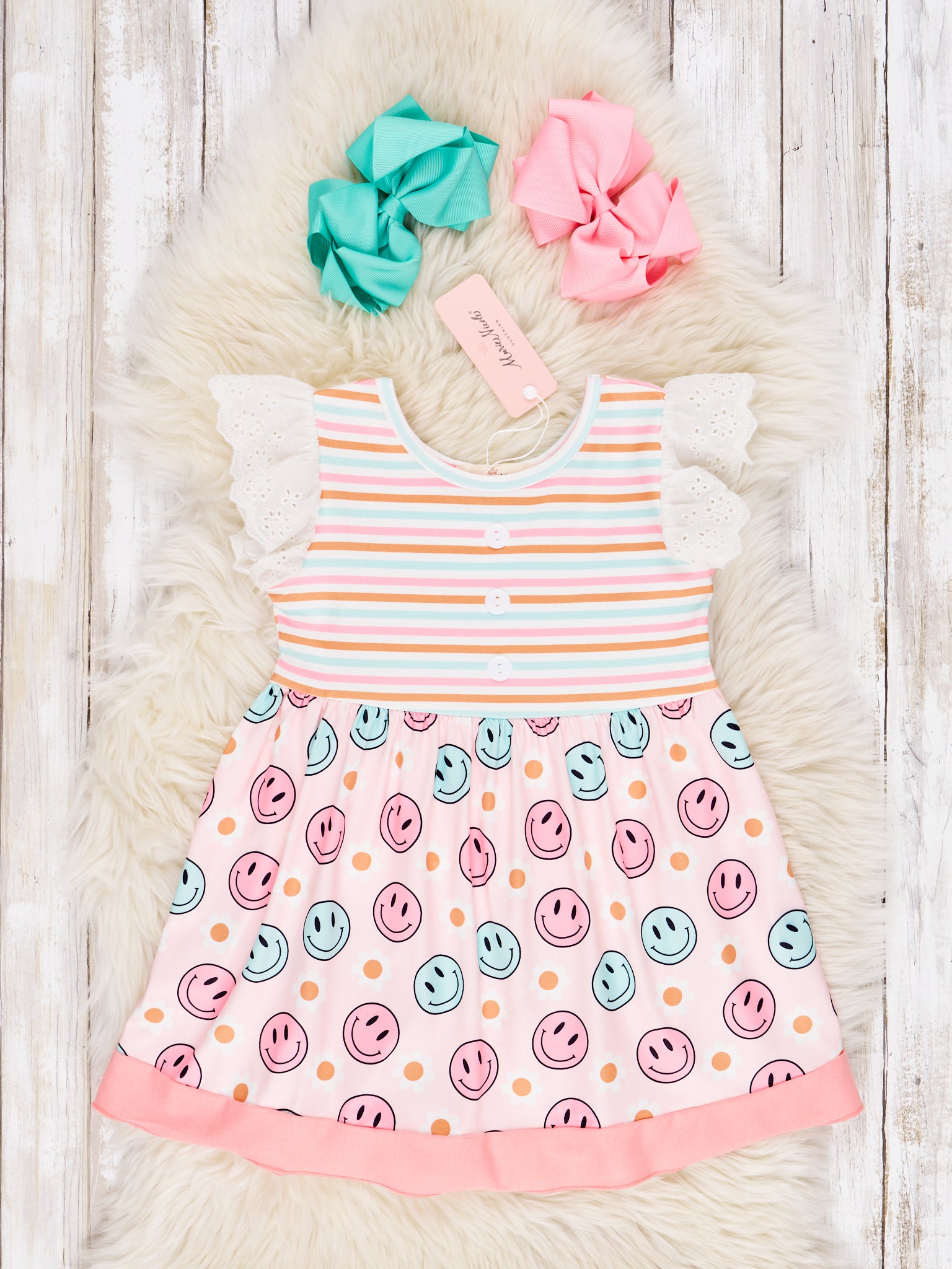 Smiles & Daisies Ruffle Dress - Marie Nicole Clothing